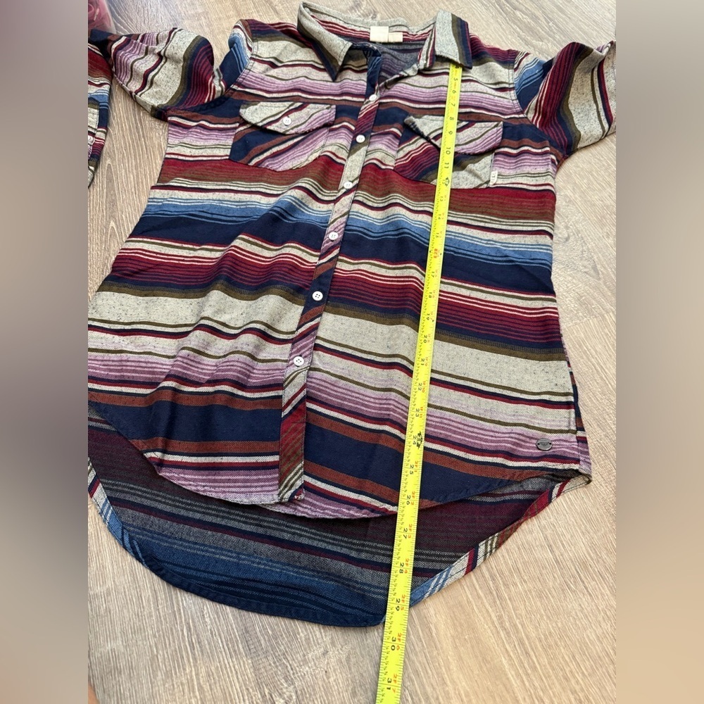 Roxy Camp Site Multi Striped Long Sleeve Top - Size M - Picture 9 of 10